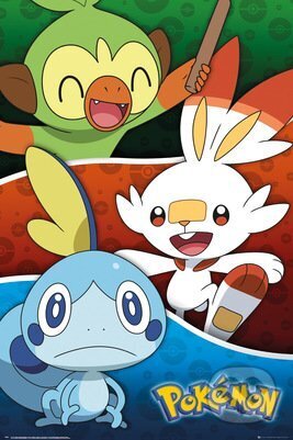 Plagát Pokémon: Galar Starters (61 x 91,5 cm), Pokemon, 2020