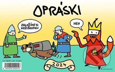 Opráski - Kalendář 2024 stolní - jaz, Grada, 2023