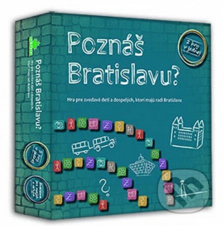Spoločenská hra: Poznáš Bratislavu? (Autorský kolektív). DAJAMA, 2015 Spoločenská hra: Poznáš Bratislavu? (Autorský kolektív). DAJAMA, 2015