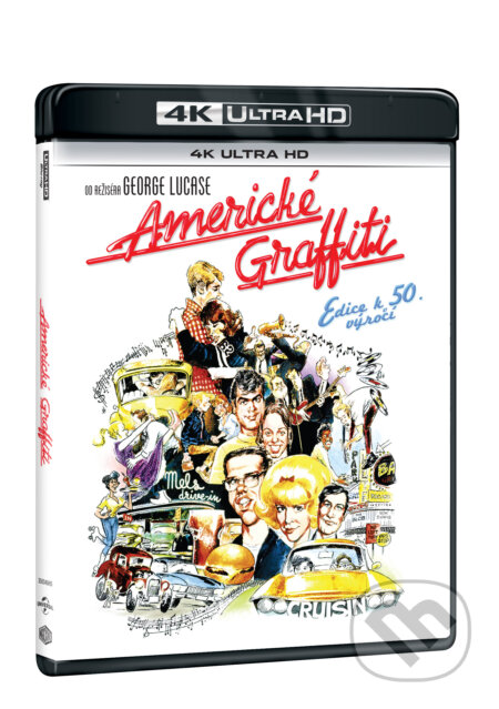 Film: Americké graffiti - Edice k 50. výročí Ultra HD Blu-ray (George Lucas) (UltraHDBlu-ray). Magicbox, 2023 Film: Americké graffiti - Edice k 50. výročí Ultra HD Blu-ray (George Lucas) (UltraHDBlu-ray). Magicbox, 2023