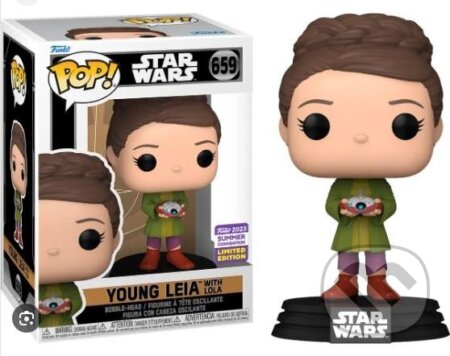 Funko POP Movie: Star Wars - Young Leia with Lola (San Diego Comic Con Shared Exclusives) (Funko). Funko, 2023 Funko POP Movie: Star Wars - Young Leia with Lola (San Diego Comic Con Shared Exclusives) (Funko). Funko, 2023