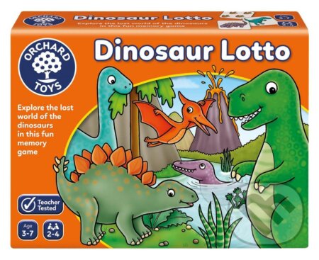Spoločenská hra: Dinosaur Lotto (Dinosaurie loto) (Orchard Toys). Orchard Toys, 2023 Spoločenská hra: Dinosaur Lotto (Dinosaurie loto) (Orchard Toys). Orchard Toys, 2023