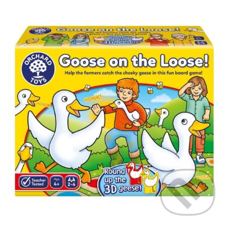 Společenská hra: Goose on the Loose! (Hus na túlačke) (Orchard Toys). Orchard Toys, 2023 Společenská hra: Goose on the Loose! (Hus na túlačke) (Orchard Toys). Orchard Toys, 2023