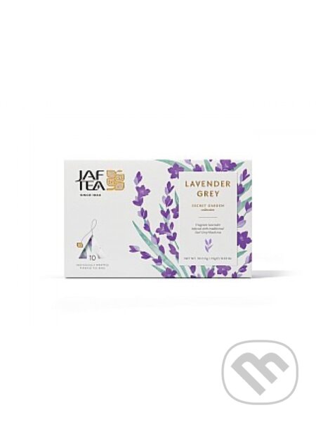 Kávy a čaje: 2934 JAFTEA Secret Garden Lavender Grey pyramída 10x1,5 (Jaftea). Jaftea, 2023 Kávy a čaje: 2934 JAFTEA Secret Garden Lavender Grey pyramída 10x1,5 (Jaftea). Jaftea, 2023