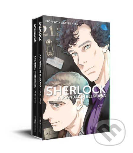 Kniha: Sherlock: A Scandal in Belgravia 1-2 Boxed Set (Mark Gatiss a Steven Moffat). Titan Books, 2023 Kniha: Sherlock: A Scandal in Belgravia 1-2 Boxed Set (Mark Gatiss a Steven Moffat). Titan Books, 2023