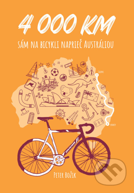 Kniha: 4000 km sám na bicykli naprieč Austráliou (Peter Božik). Peter Božik, 2023 Kniha: 4000 km sám na bicykli naprieč Austráliou (Peter Božik). Peter Božik, 2023