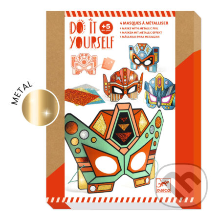 Spoločenská hra: DIY-Vytvor si sám: 4 masky super robotov s metalickým leskom (Djeco). Djeco, 2023 Spoločenská hra: DIY-Vytvor si sám: 4 masky super robotov s metalickým leskom (Djeco). Djeco, 2023