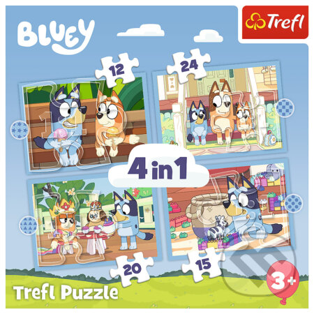 Puzzle: Trefl Puzzle 4v1 - Bluey / BBC (Trefl). Trefl, 2023 Puzzle: Trefl Puzzle 4v1 - Bluey / BBC (Trefl). Trefl, 2023