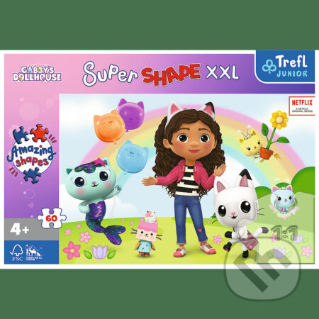 Puzzle: Trefl Puzzle 60 XXL - Gabbyini veselí kamaráti / Universal Gabby's Dollhouse_FSC Mix 70% (Trefl). Trefl, 2023 Puzzle: Trefl Puzzle 60 XXL - Gabbyini veselí kamaráti / Universal Gabby's Dollhouse_FSC Mix 70% (Trefl). Trefl, 2023