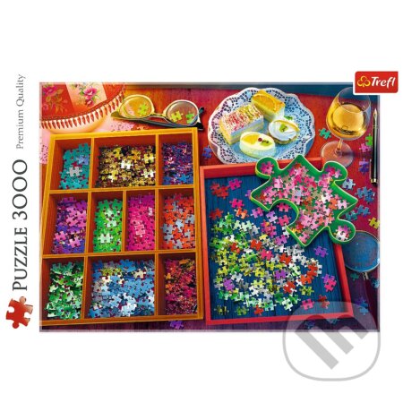 Puzzle: Trefl Puzzle 3000 - Večer s puzzle (Trefl). Trefl, 2023 Puzzle: Trefl Puzzle 3000 - Večer s puzzle (Trefl). Trefl, 2023