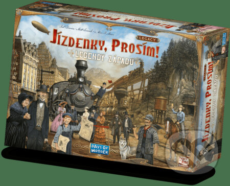 Společenská hra: Jízdenky, prosím! Legacy: Legendy západu (Blackfire). Blackfire, 2023 Společenská hra: Jízdenky, prosím! Legacy: Legendy západu (Blackfire). Blackfire, 2023