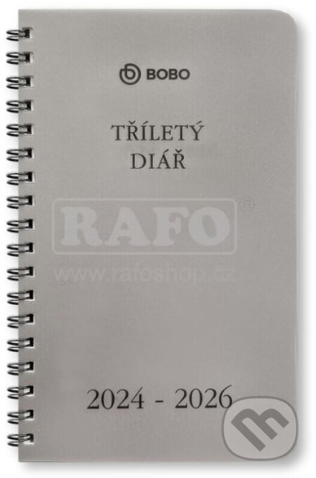 Diář tříletý 2024–2026 (BOBO BLOK). BOBO BLOK, 2023 Diář tříletý 2024–2026 (BOBO BLOK). BOBO BLOK, 2023