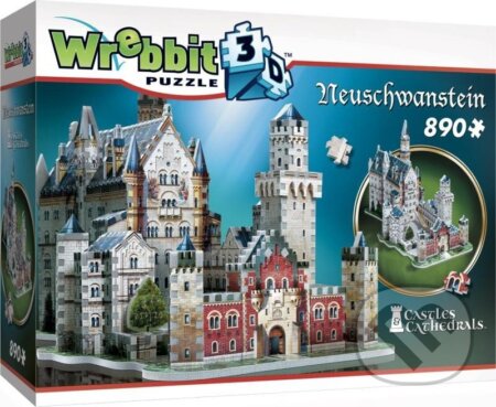 Puzzle: Puzzle 3D Zámek Neuschwanstein (Wrebbit - MB). Wrebbit - MB, 2023 Puzzle: Puzzle 3D Zámek Neuschwanstein (Wrebbit - MB). Wrebbit - MB, 2023