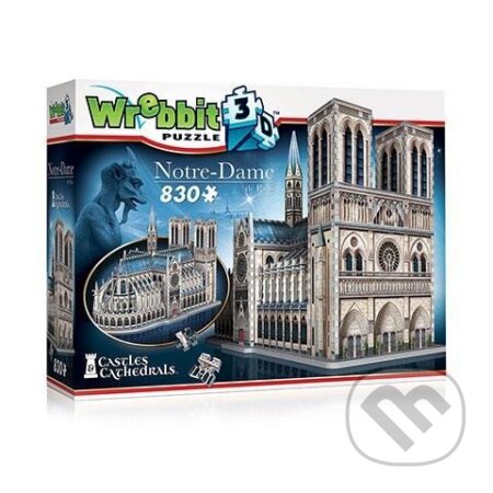 Puzzle 3D Katedrála Notre-Dame, Wrebbit - MB, 2023