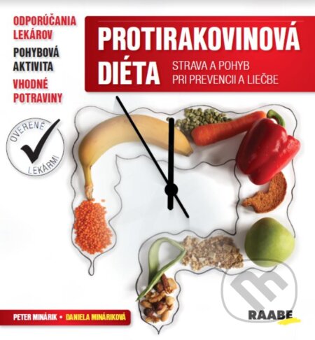 Kniha: Protirakovinová diéta (Daniela Mináriková a Peter Minárik). Raabe, 2023 Kniha: Protirakovinová diéta (Daniela Mináriková a Peter Minárik). Raabe, 2023