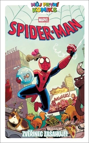 Kniha: Můj první komiks: Spider-Man - Zvěřinec zasahuje! (Crew). Crew, 2023 Kniha: Můj první komiks: Spider-Man - Zvěřinec zasahuje! (Crew). Crew, 2023
