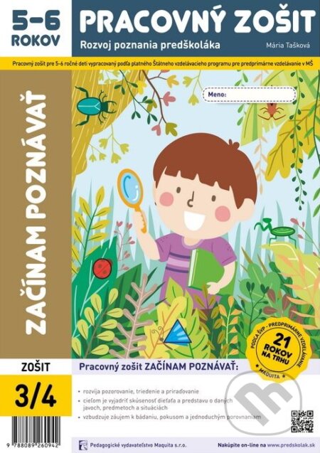 Kniha: Začínam poznávať (Mária Tašková). Maquita, 2022 Kniha: Začínam poznávať (Mária Tašková). Maquita, 2022
