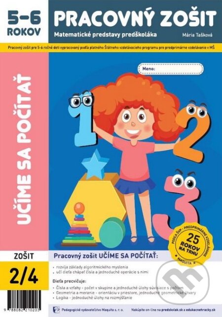 Kniha: Učíme sa počítať (Mária Tašková). Maquita, 2023 Kniha: Učíme sa počítať (Mária Tašková). Maquita, 2023