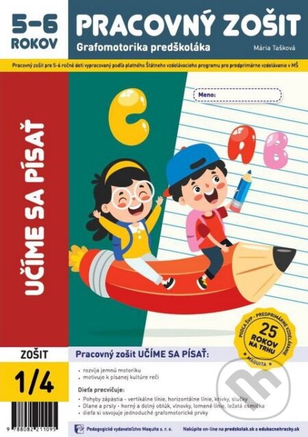 Kniha: Učíme sa písať (Mária Tašková). Maquita, 2023 Kniha: Učíme sa písať (Mária Tašková). Maquita, 2023
