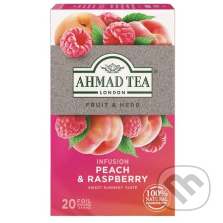 Kávy a čaje: Peach & Raspberry (AHMAD TEA). AHMAD TEA Kávy a čaje: Peach & Raspberry (AHMAD TEA). AHMAD TEA
