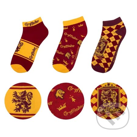 Kotníkové ponožky Harry Potter - Chrabromil (3 páry) (Fantasy). Fantasy, 2023 Kotníkové ponožky Harry Potter - Chrabromil (3 páry) (Fantasy). Fantasy, 2023
