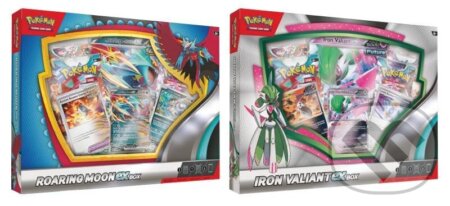 Spoločenská hra: Pokémon TCG: Roaring Moon / Iron Valiant ex Box (Pokemon). Pokemon, 2023 Spoločenská hra: Pokémon TCG: Roaring Moon / Iron Valiant ex Box (Pokemon). Pokemon, 2023