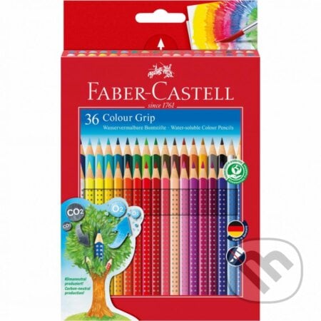 Pastelky akvarelové Colour Grip 36 farebné set, Faber-Castell, 2020