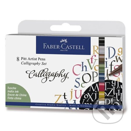 PITT kaligrafické fixky 8 farieb set, Faber-Castell, 2020