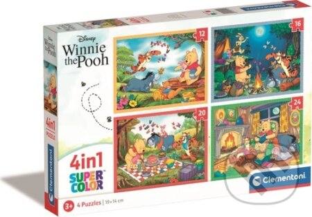 Puzzle: Puzzle Medvídek Pú 4v1 (Clementoni). Clementoni, 2023 Puzzle: Puzzle Medvídek Pú 4v1 (Clementoni). Clementoni, 2023