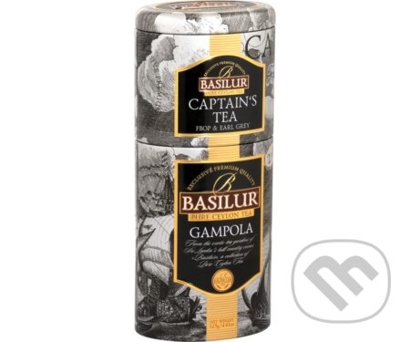 Kávy a čaje: BASILUR 2v1 Captains Gampola plech 50g & 75g (Bio - Racio). Bio - Racio, 2023 Kávy a čaje: BASILUR 2v1 Captains Gampola plech 50g & 75g (Bio - Racio). Bio - Racio, 2023