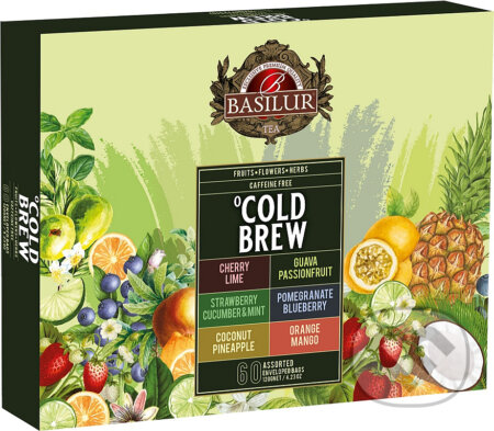 Kávy a čaje: BASILUR Cold Brew Assorted 60x2g (Bio - Racio). Bio - Racio, 2023 Kávy a čaje: BASILUR Cold Brew Assorted 60x2g (Bio - Racio). Bio - Racio, 2023