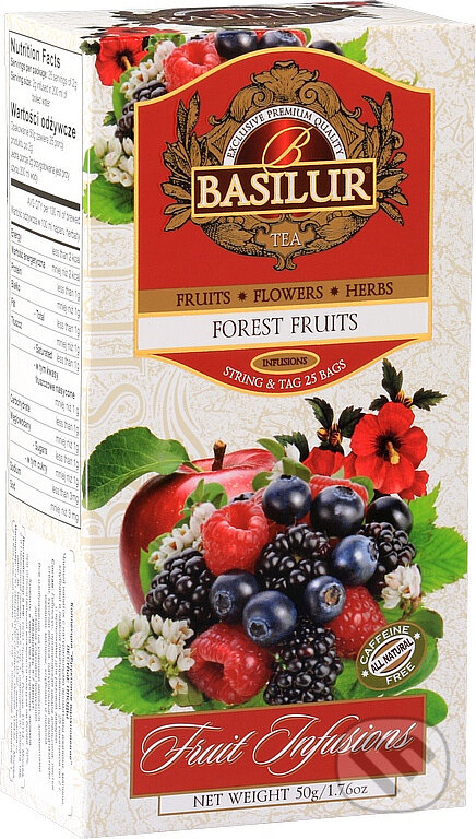 Kávy a čaje: BASILUR Fruit Forest Fruits 25x2g (Bio - Racio). Bio - Racio, 2023 Kávy a čaje: BASILUR Fruit Forest Fruits 25x2g (Bio - Racio). Bio - Racio, 2023