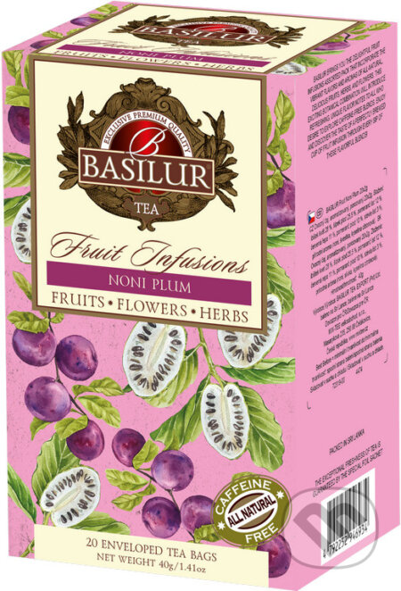 Kávy a čaje: BASILUR Fruit Noni Plum 20x2g (Bio - Racio). Bio - Racio, 2023 Kávy a čaje: BASILUR Fruit Noni Plum 20x2g (Bio - Racio). Bio - Racio, 2023