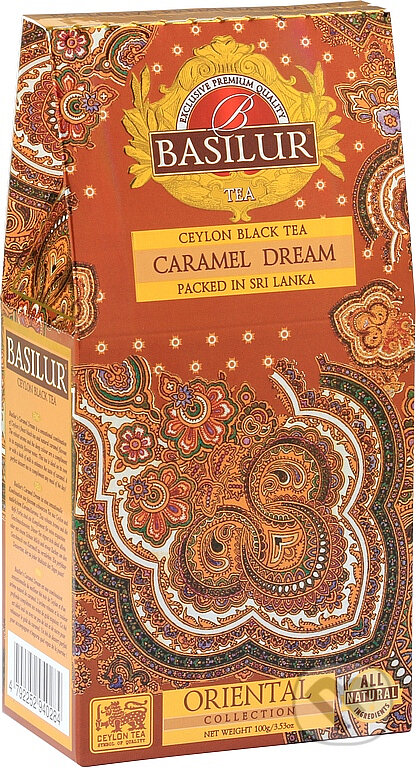 Kávy a čaje: BASILUR Orient Caramel Dream papier 100g (Bio - Racio). Bio - Racio, 2023 Kávy a čaje: BASILUR Orient Caramel Dream papier 100g (Bio - Racio). Bio - Racio, 2023