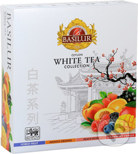 Kávy a čaje: BASILUR White Tea Assorted přebal 40x1,5g (Bio - Racio). Bio - Racio, 2023 Kávy a čaje: BASILUR White Tea Assorted přebal 40x1,5g (Bio - Racio). Bio - Racio, 2023