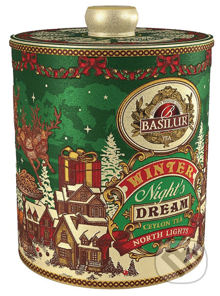 Kávy a čaje: BASILUR Winter Night´s Dream North Lights plech 100g (Bio - Racio). Bio - Racio, 2023 Kávy a čaje: BASILUR Winter Night´s Dream North Lights plech 100g (Bio - Racio). Bio - Racio, 2023