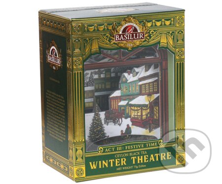 Kávy a čaje: BASILUR Winter Theatre Act III: Festive Time papier 75g (Bio - Racio). Bio - Racio, 2023 Kávy a čaje: BASILUR Winter Theatre Act III: Festive Time papier 75g (Bio - Racio). Bio - Racio, 2023