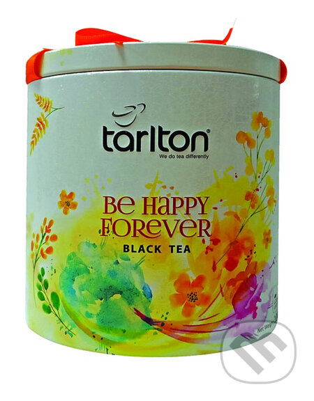 Kávy a čaje: TARLTON Black Tea Ribbon Be Happy Forever plech 100g (Bio - Racio). Bio - Racio, 2023 Kávy a čaje: TARLTON Black Tea Ribbon Be Happy Forever plech 100g (Bio - Racio). Bio - Racio, 2023