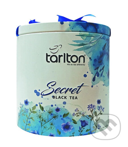 Kávy a čaje: TARLTON Black Tea Ribbon Secret plech 100g (Bio - Racio). Bio - Racio, 2023 Kávy a čaje: TARLTON Black Tea Ribbon Secret plech 100g (Bio - Racio). Bio - Racio, 2023
