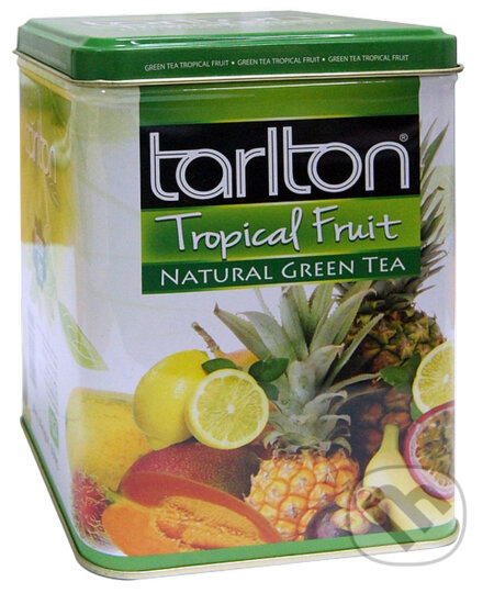 Kávy a čaje: TARLTON Green Natural Tropical Fruits plech 250g (Bio - Racio). Bio - Racio, 2023 Kávy a čaje: TARLTON Green Natural Tropical Fruits plech 250g (Bio - Racio). Bio - Racio, 2023