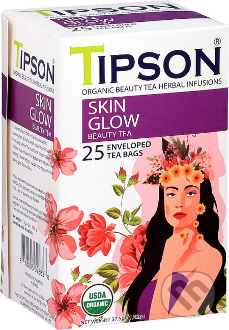 TIPSON BIO Beauty Tea Skin Glow 25x1,5g, Bio - Racio, 2023