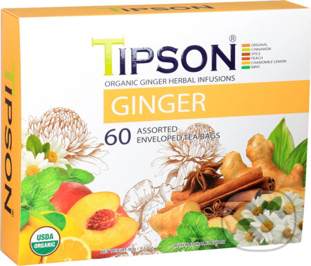 TIPSON BIO Ginger Assorted 60x1,5g, Bio - Racio, 2023