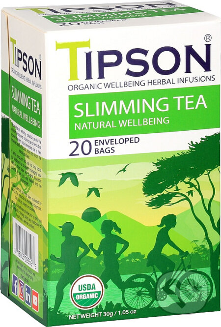 Kávy a čaje: TIPSON BIO Wellbeing Slimming Tea 20x1,5g (Bio - Racio). Bio - Racio, 2023 Kávy a čaje: TIPSON BIO Wellbeing Slimming Tea 20x1,5g (Bio - Racio). Bio - Racio, 2023