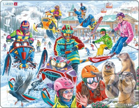 Puzzle: Svište, rýchle snežné skútre a lietajúci snowboardista (PG8) (Larsen). Larsen, 2023 Puzzle: Svište, rýchle snežné skútre a lietajúci snowboardista (PG8) (Larsen). Larsen, 2023