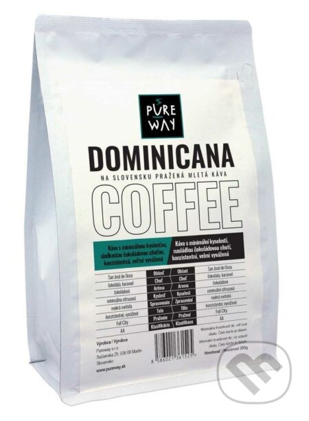 Kávy a čaje: Dominicana (mletá) (Pure Way). Pure Way Kávy a čaje: Dominicana (mletá) (Pure Way). Pure Way