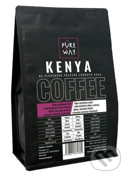 Kávy a čaje: Kenya (zrnková) (Pure Way). Pure Way Kávy a čaje: Kenya (zrnková) (Pure Way). Pure Way
