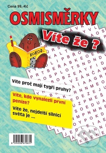 Kniha: Osmisměrky Víte že? (Miroslav Zelenka). Agrofin, 2023 Kniha: Osmisměrky Víte že? (Miroslav Zelenka). Agrofin, 2023