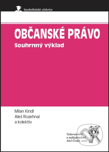 Kniha: Občanské právo. Souhrnný výklad (Aleš Rozehnal a Milan Kindl). Aleš Čeněk, 2023 Kniha: Občanské právo. Souhrnný výklad (Aleš Rozehnal a Milan Kindl). Aleš Čeněk, 2023