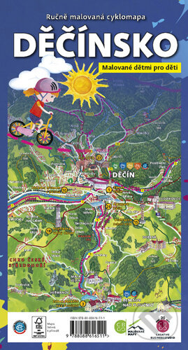 Ručně malovaná cyklomapa: Děčínsko, Malované Mapy, 2023