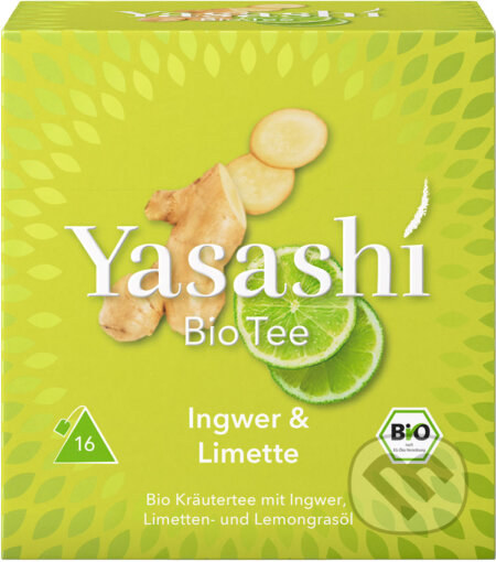 Kávy a čaje: Yasashi BIO Ginger & Lime (Yasashi). Yasashi, 2023 Kávy a čaje: Yasashi BIO Ginger & Lime (Yasashi). Yasashi, 2023